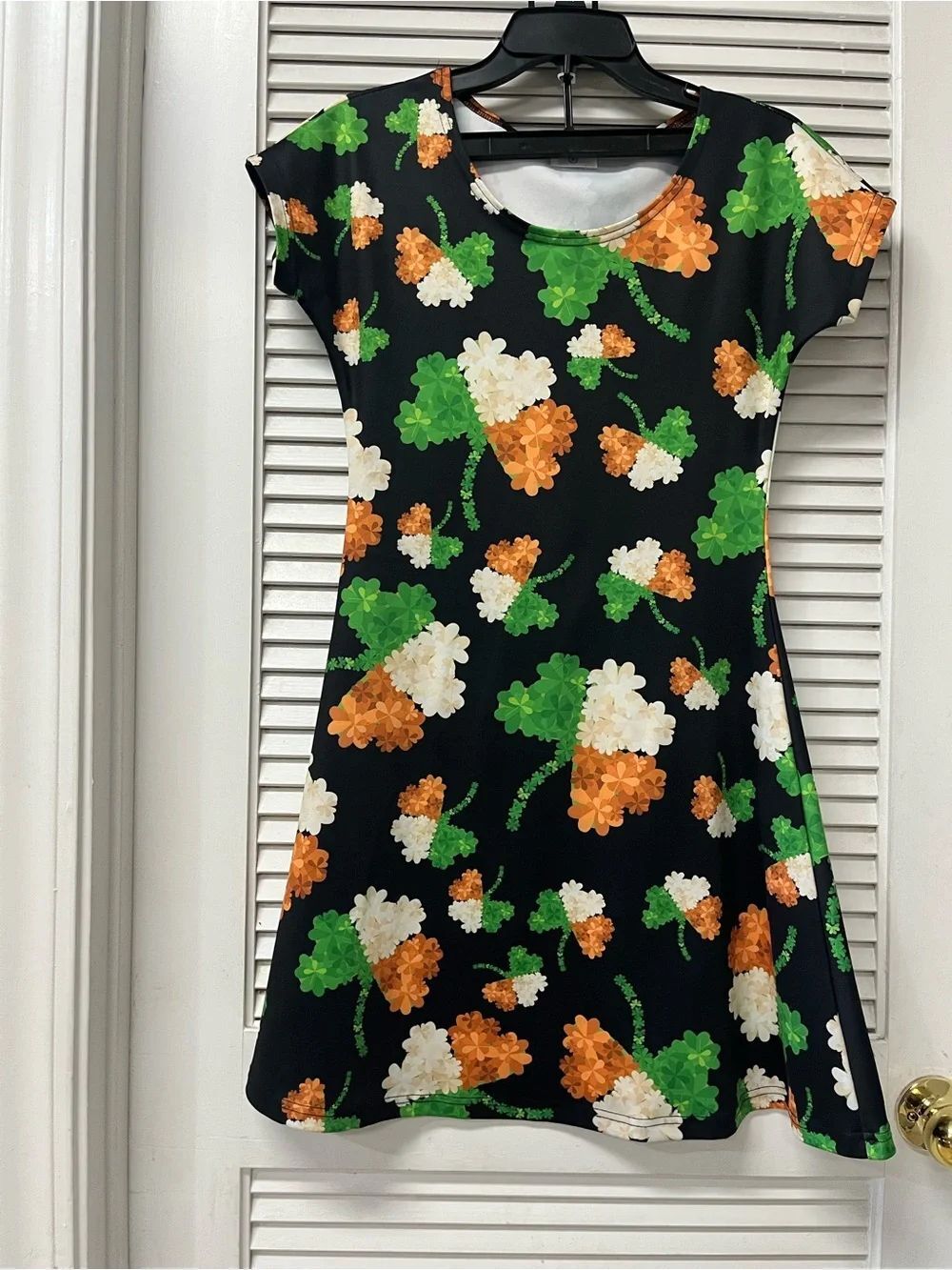 CowCow Floral Blouse in Black, White & Mint
